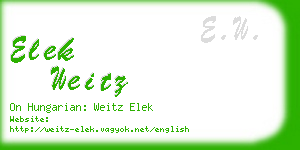 elek weitz business card